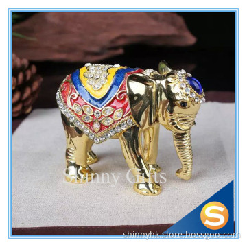 Wholesales Elephant Jeweled trinket box Animal Trinket box